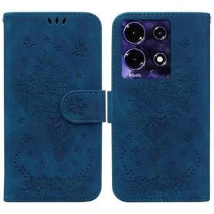 For Infinix Note 30 Butterfly Rose Embossed Leather Phone Case(Blue)