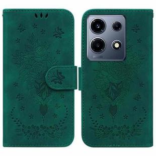 For Infinix Note 30 VIP Butterfly Rose Embossed Leather Phone Case(Green)