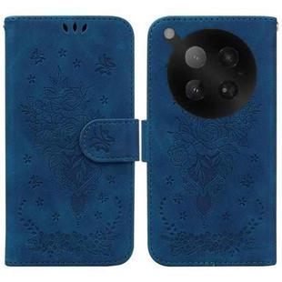 For Infinix Zero 40 4G / 5G Butterfly Rose Embossed Leather Phone Case(Blue)