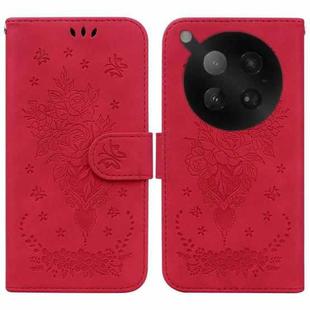 For Infinix Zero 40 4G / 5G Butterfly Rose Embossed Leather Phone Case(Red)