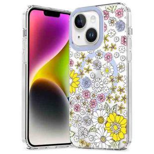 For iPhone 15 Plus MagSafe Magnetic TPU Phone Case(Little Flower)