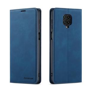 For Xiaomi Redmi Note 9S / Note 9 Pro / Note 9 Pro Max Forwenw Dream Series Oil Edge Strong Magnetism Horizontal Flip Leather Case with Holder & Card Slots & Wallet & Photo Frame(Blue)