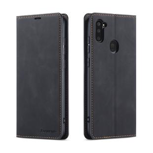 For Samsung Galaxy A11 Forwenw Dream Series Oil Edge Strong Magnetism Horizontal Flip Leather Case with Holder & Card Slots & Wallet & Photo Frame(Black)