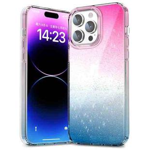 For iPhone 14 Pro Star Gradient Phone Case(Pink Blue)