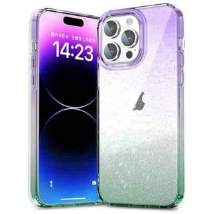 For iPhone 12 Pro Max Star Gradient Phone Case(Purple Green)
