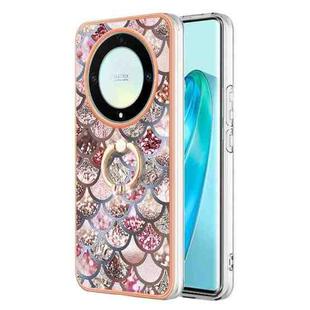 For Honor X9a / Magic5 Lite Electroplating IMD TPU Phone Case with Ring(Pink Scales)