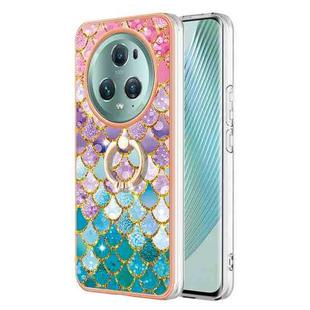 For Honor Magic5 Pro Electroplating IMD TPU Phone Case with Ring(Colorful Scales)