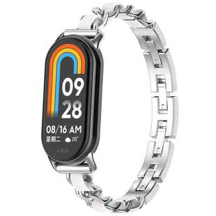 For Xiaomi Mi Band 8 Bracelet Replacement Watch Band(Silver)