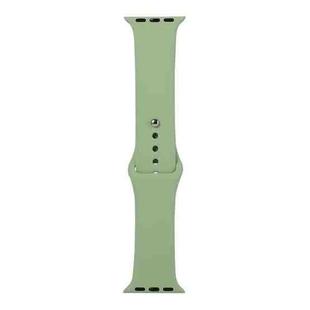 For Apple Watch Series 8&7 41mm / SE 2&6&SE&5&4 40mm / 3&2&1 38mm Silicone Watch Band, Short Section (female)(Mint Green)
