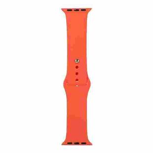 For Apple Watch Series 8&7 41mm / SE 2&6&SE&5&4 40mm / 3&2&1 38mm Silicone Watch Band, Short Section (female)(Apricot Orange)