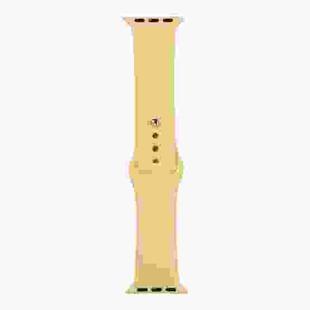 For Apple Watch Series 8&7 41mm / SE 2&6&SE&5&4 40mm / 3&2&1 38mm Silicone Watch Band, Short Section (female)(Yellow)