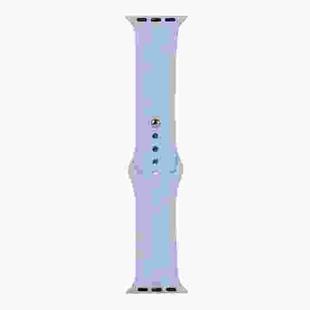 For Apple Watch Series 8&7 41mm / SE 2&6&SE&5&4 40mm / 3&2&1 38mm Silicone Watch Band, Short Section (female)(Lilac Purple)