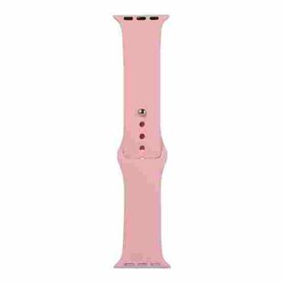 For Apple Watch Series 8&7 41mm / SE 2&6&SE&5&4 40mm / 3&2&1 38mm Silicone Watch Band, Short Section (female)(Rose Pink)