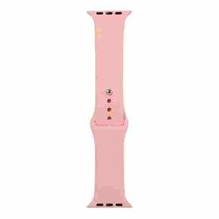 For Apple Watch Series 8&7 41mm / SE 2&6&SE&5&4 40mm / 3&2&1 38mm Silicone Watch Band, Short Section (female)(Pink)