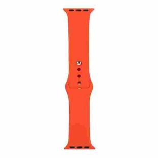 For Apple Watch Series 8&7 41mm / SE 2&6&SE&5&4 40mm / 3&2&1 38mm Silicone Watch Band, Short Section (female)(Citrus Color)