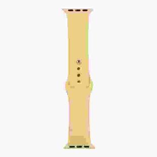 For Apple Watch Ultra 49mm / Series 8&7 45mm / SE 2&6&SE&5&4 44mm / 3&2&1 42mm Silicone Watch Band, Short Section (female)(Yellow)