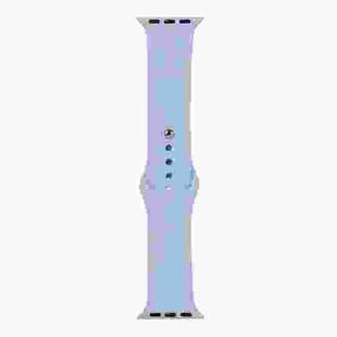 For Apple Watch Ultra 49mm / Series 8&7 45mm / SE 2&6&SE&5&4 44mm / 3&2&1 42mm Silicone Watch Band, Short Section (female)(Lilac Purple)