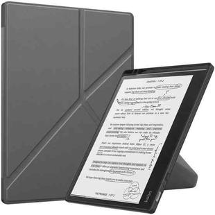 For Kobo Elipsa 2E Solid Color Deformation TPU Leather Smart Tablet Case(Grey)