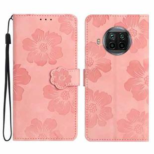 For Xiaomi Mi 10T Lite 5G Flower Embossing Pattern Leather Phone Case(Pink)