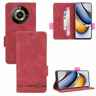 For Realme 11 Pro / 11 Pro+ Magnetic Clasp Leather Phone Case(Red)