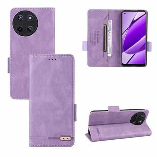 For Realme 11 5G / 11x Magnetic Clasp Leather Phone Case(Purple)