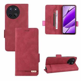 For Realme 11 5G / 11x Magnetic Clasp Leather Phone Case(Red)