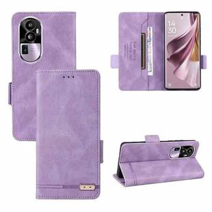 For OPPO Reno10 Pro+ Magnetic Clasp Leather Phone Case(Purple)