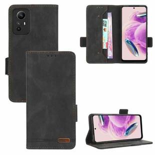 For Xiaomi Redmi Note 12S 4G Magnetic Clasp Leather Phone Case(Black)