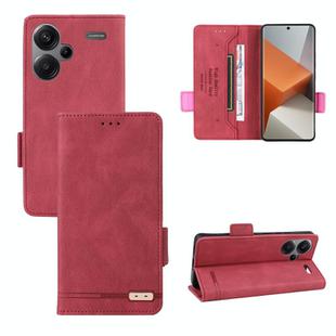 For Xiaomi Redmi Note 13 Pro+ 5G Magnetic Clasp Leather Phone Case(Red)