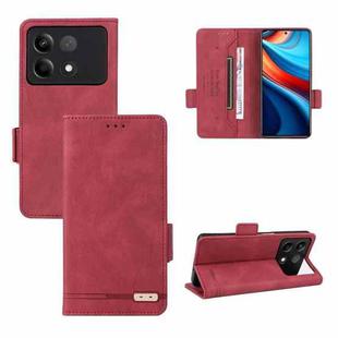 For Xiaomi Redmi Note 13R Pro Magnetic Clasp Leather Phone Case(Red)