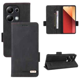 For Xiaomi Redmi Note 13 Pro 4G Magnetic Clasp Leather Phone Case(Black)