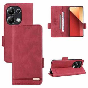 For Xiaomi Redmi Note 13 Pro 4G Magnetic Clasp Leather Phone Case(Red)