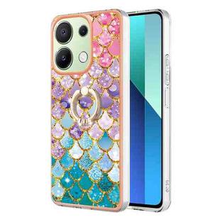 For Xiaomi Redmi Note 13 4G Electroplating IMD TPU Phone Case with Ring(Colorful Scales)