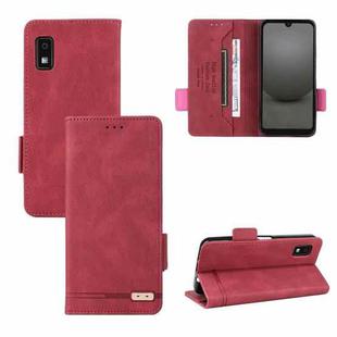 For Sharp Aquos Wish 3 Magnetic Clasp Leather Phone Case(Red)