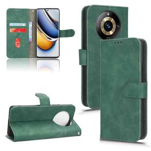 For Realme 11 Pro / 11 Pro+ Skin Feel Magnetic Flip Leather Phone Case(Green)
