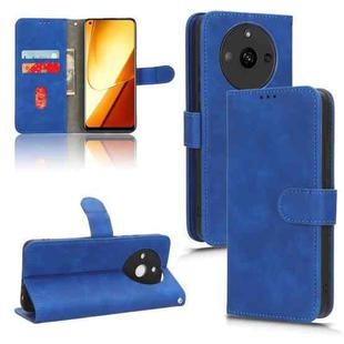 For Realme 11 Skin Feel Magnetic Flip Leather Phone Case(Blue)