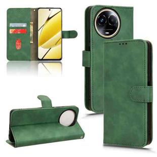 For Realme 11 5G / 11X 5G Skin Feel Magnetic Flip Leather Phone Case(Green)