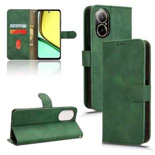 For Realme C67 4G Skin Feel Magnetic Flip Leather Phone Case(Green)