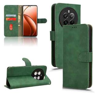 For Realme 12 Pro / 12 Pro+ Skin Feel Magnetic Flip Leather Phone Case(Green)