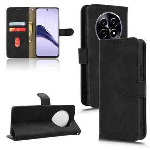 For Realme 13+ 5G Skin Feel Magnetic Flip Leather Phone Case(Black)