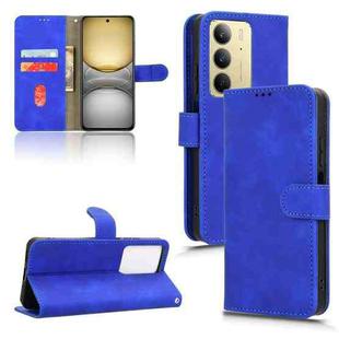 For Realme C75 4G Skin Feel Magnetic Flip Leather Phone Case(Blue)