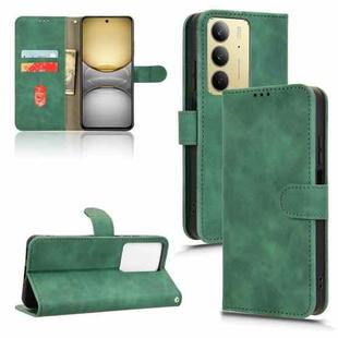 For Realme C75 4G Skin Feel Magnetic Flip Leather Phone Case(Green)