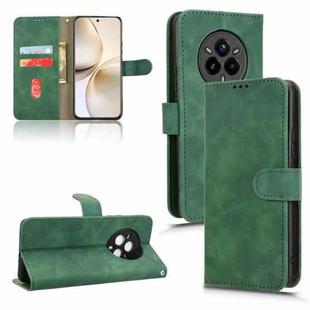 For Realme 14 Pro 5G Skin Feel Magnetic Flip Leather Phone Case(Green)