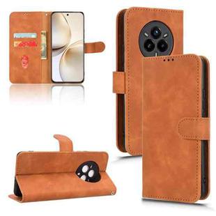 For Realme 14 Pro 5G Skin Feel Magnetic Flip Leather Phone Case(Brown)