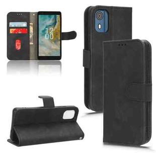 For Nokia C02 Skin Feel Magnetic Flip Leather Phone Case(Black)