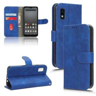 For Sharp Aquos Wish 3 Skin Feel Magnetic Flip Leather Phone Case(Blue)