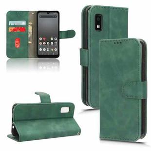 For Sharp Aquos Wish 3 Skin Feel Magnetic Flip Leather Phone Case(Green)