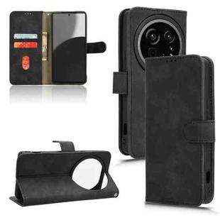 For Sharp Aquos R9 Skin Feel Magnetic Flip Leather Phone Case(Black)