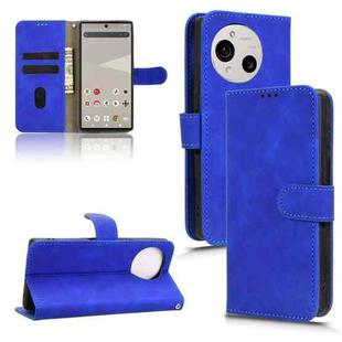 For Sharp Aquos R10 Skin Feel Magnetic Flip Leather Phone Case(Blue)