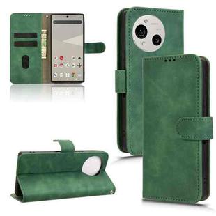 For Sharp Aquos R10 Skin Feel Magnetic Flip Leather Phone Case(Green)